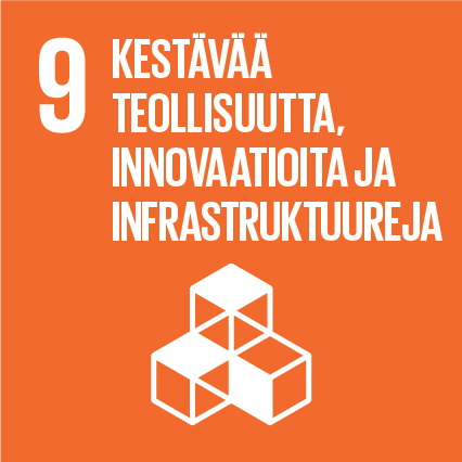 YK:n tavoite 9: kestävää teollisuutta, innovaatioita ja infrastruktuureja.