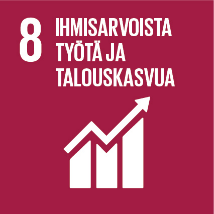 SDG tavoite 8: Ihmisarvoista työtä ja talouskasvua